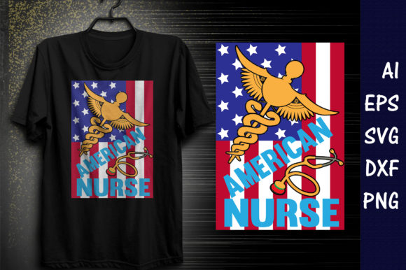 American Nurse Graphics for T-Shirt Designs