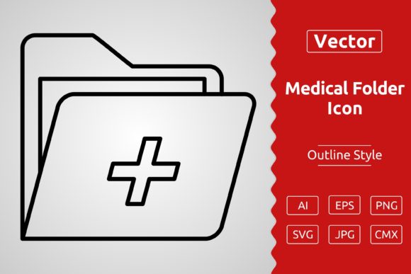 Medical Folder Icon for Graphics & Icons
