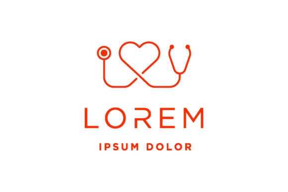 Medical Love Logo Design Vector: Graphics & Logos