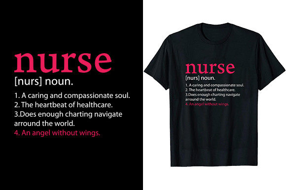 Nurse Dictionary T-shirt: Graphics & T-Shirt Designs