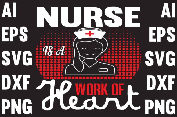 Nurse Heart Graphics for T-Shirt Designs