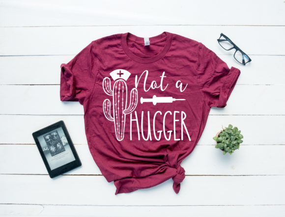 Nurse Not a Hugger Cactus Graphics & Illustrations