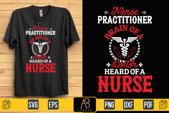 Nurse Practitioner Brain Sublimation Graphics and Print Templates