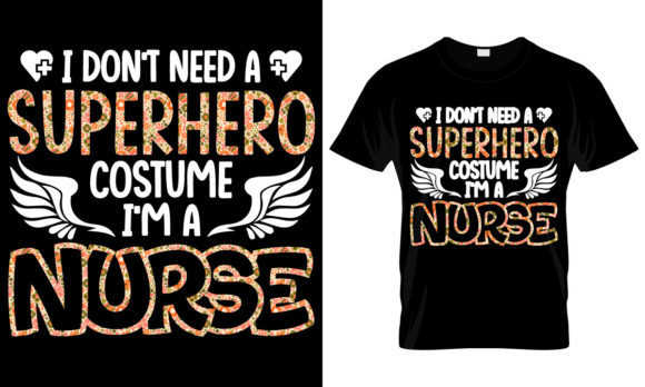 Nurse Superhero Graphics for T-Shirt Designs