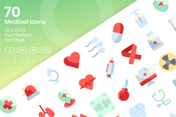 Review: 70 Medical Icons Flat Graphics